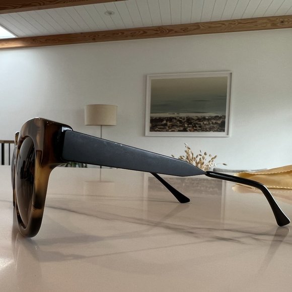 THIERRY LASRY Brown Tortoise Shell Leggy Sunglasses with Black Titanium Arms main image 6
